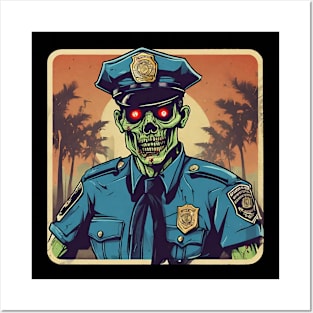 Zombie police officer Posters and Art